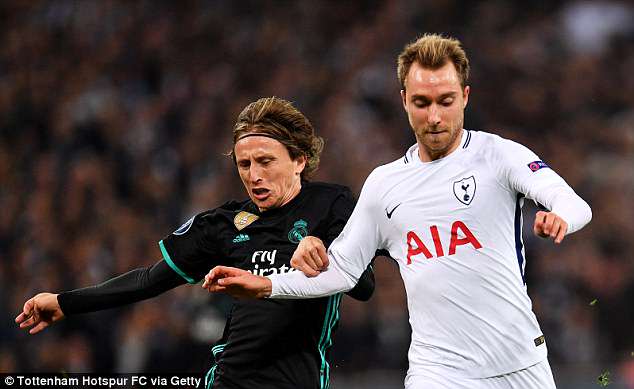 Real Madrid Targetkan Christian Eriksen Sebagai Pengganti Luka Modric